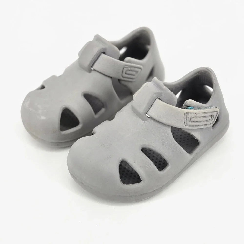 Ten Little Kids Splash Sandals Closed Toe Water Shoes Cool Grey Toddler Size 7